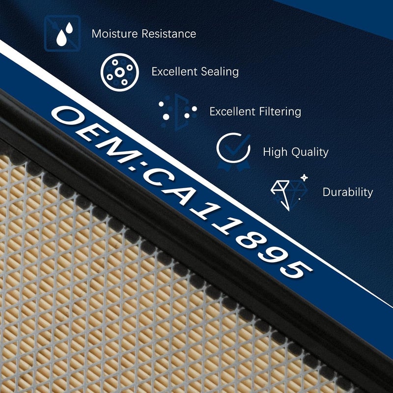 VINMS CA11895 Engine Air Filter for 2014-2022 Sequoia,2016-2023 Tacoma,2013-2014 Tundra,2013-2019 Tundra,2013-2021 Tundra - Image 4